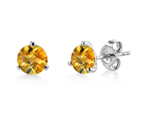 14KWG Citrine Martini Set Studs