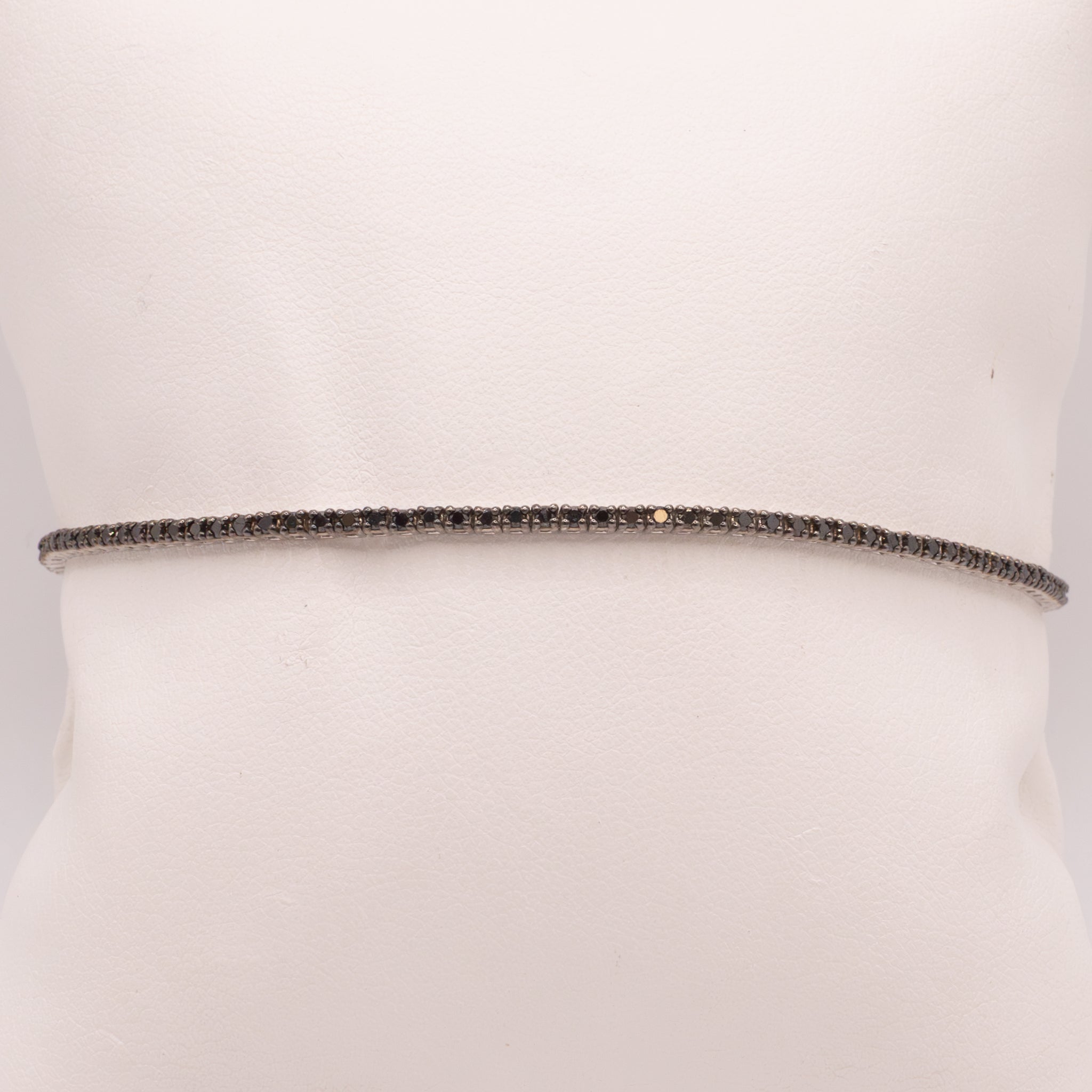 14KWG Black Diamond Tennis Bracelet