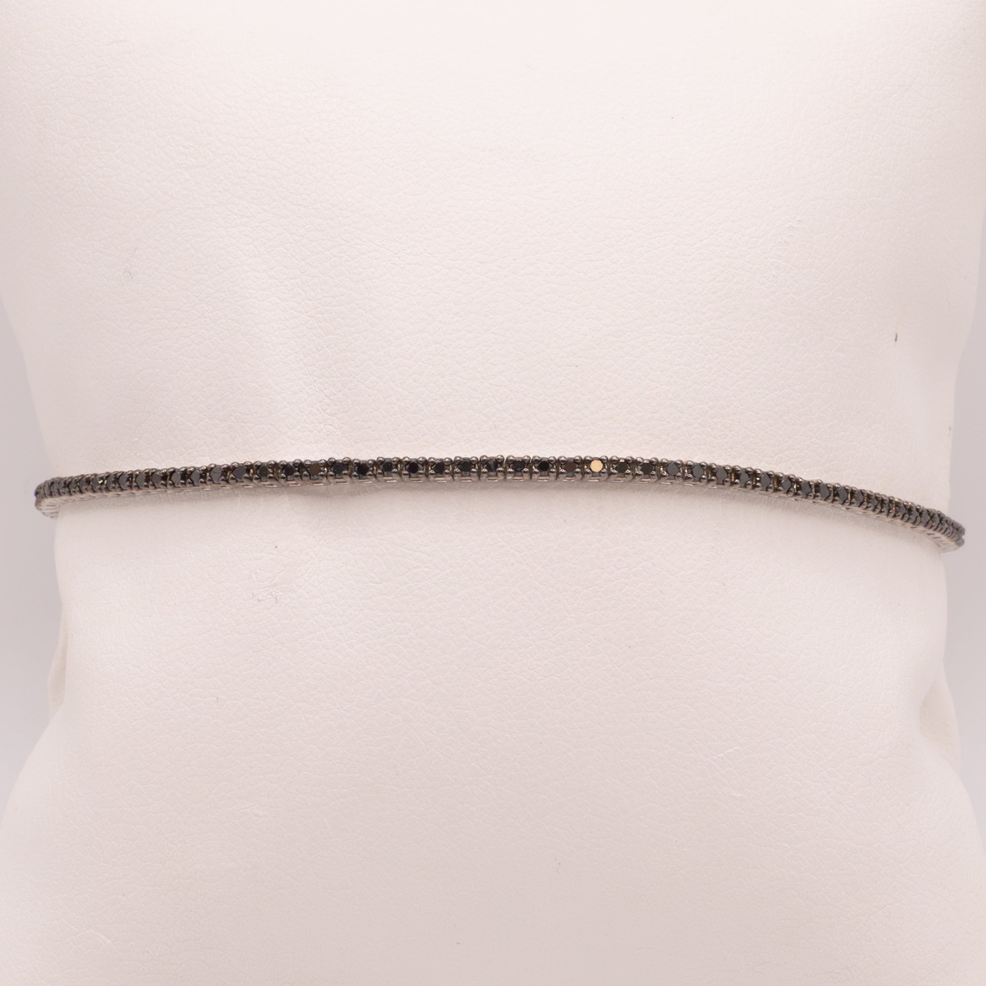 14KWG Black Diamond Tennis Bracelet