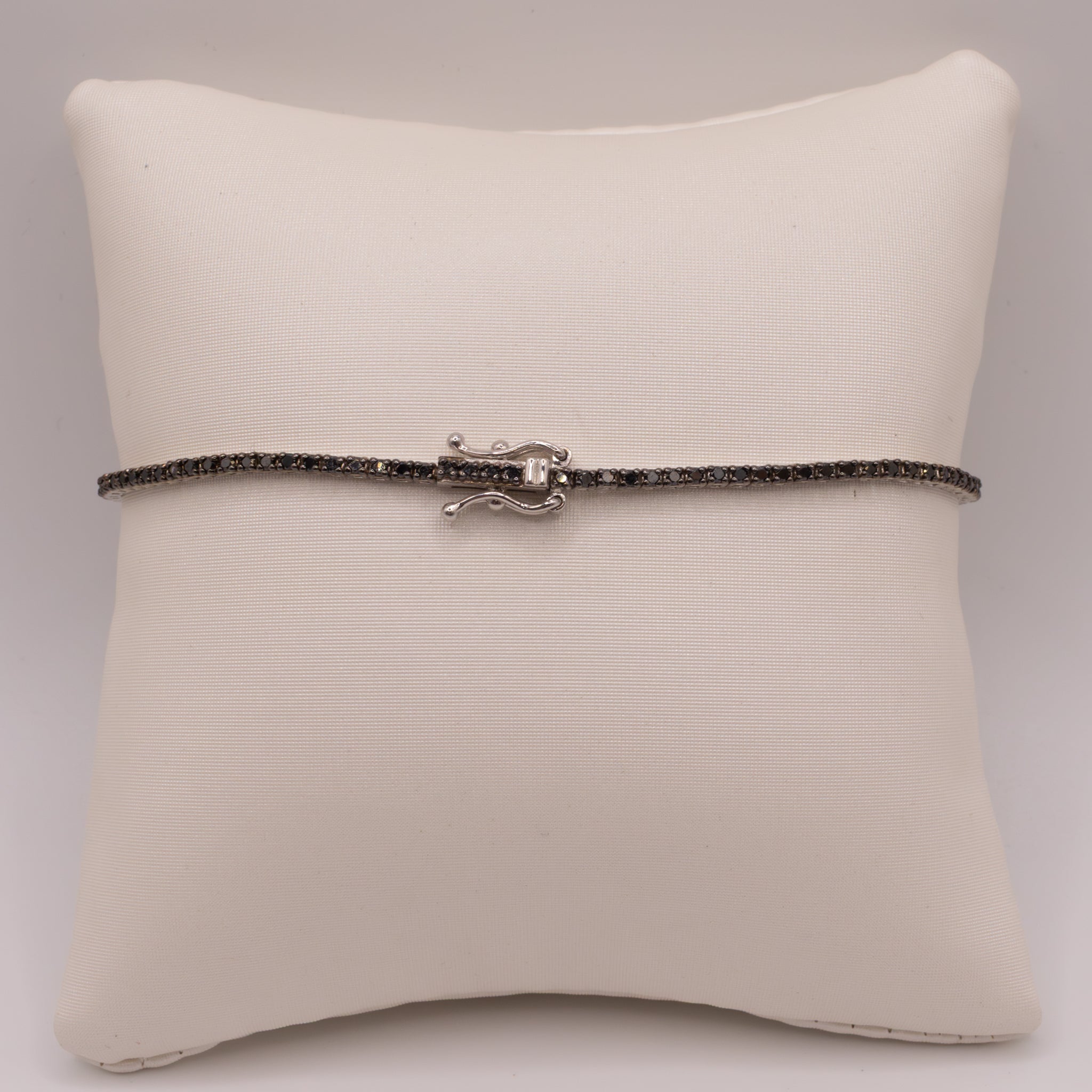 14KWG Black Diamond Tennis Bracelet