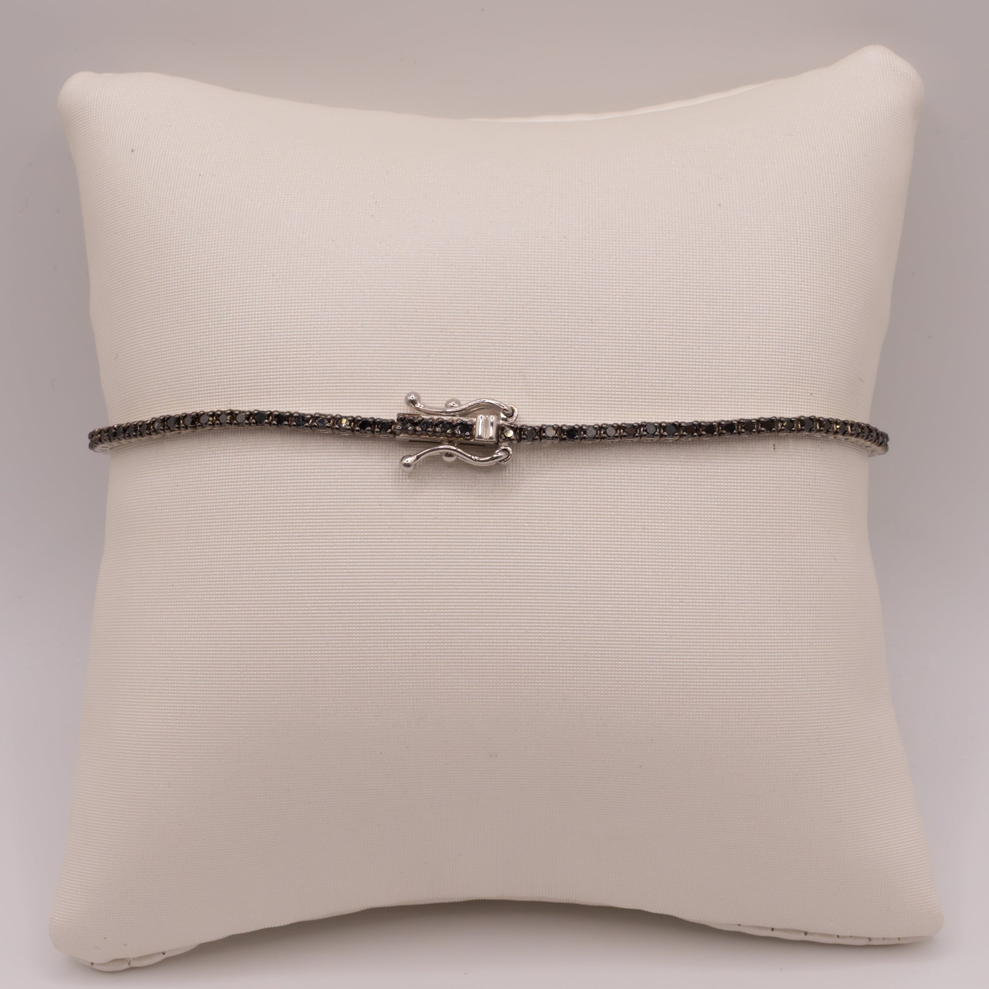 14KWG Black Diamond Tennis Bracelet