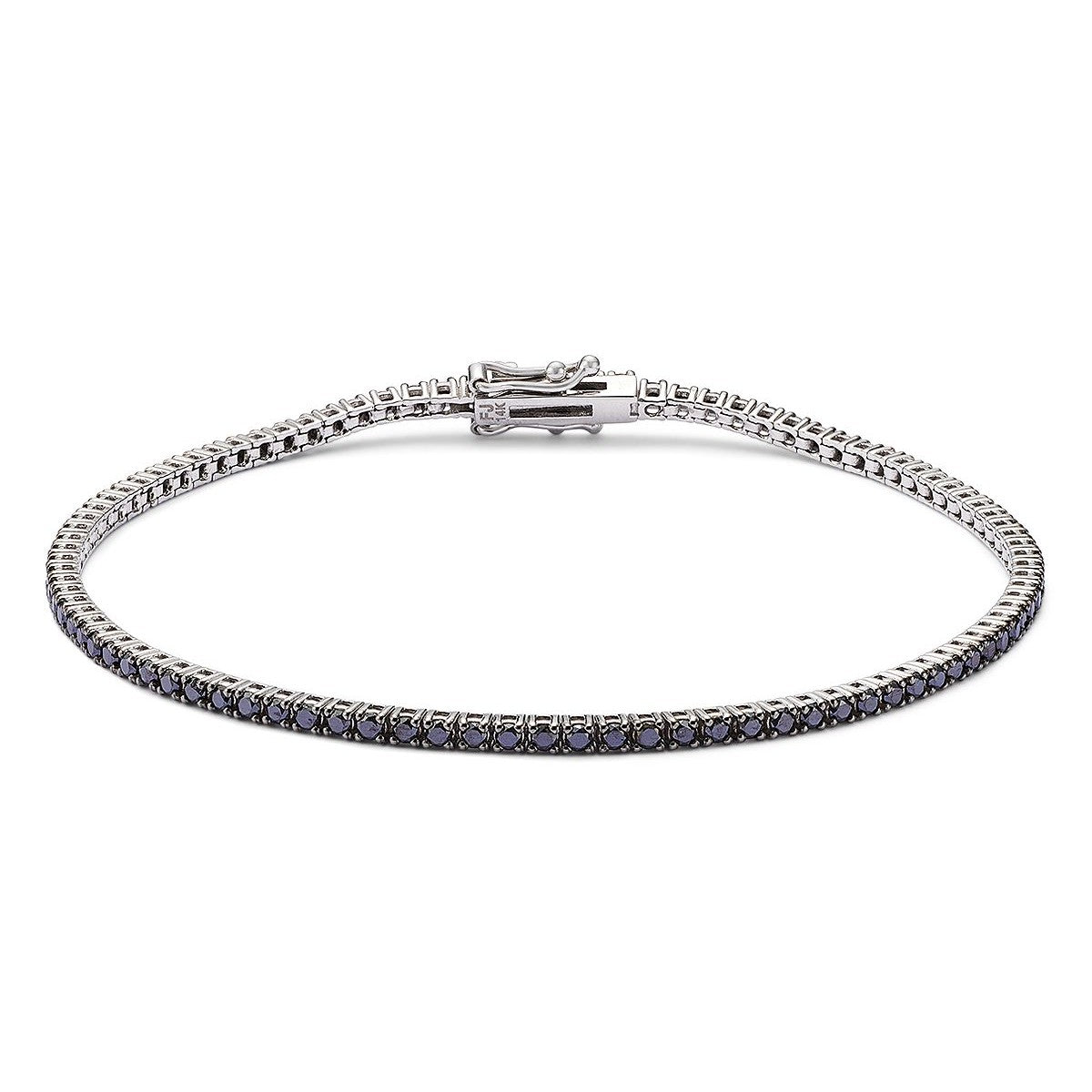 14KWG Black Diamond Tennis Bracelet