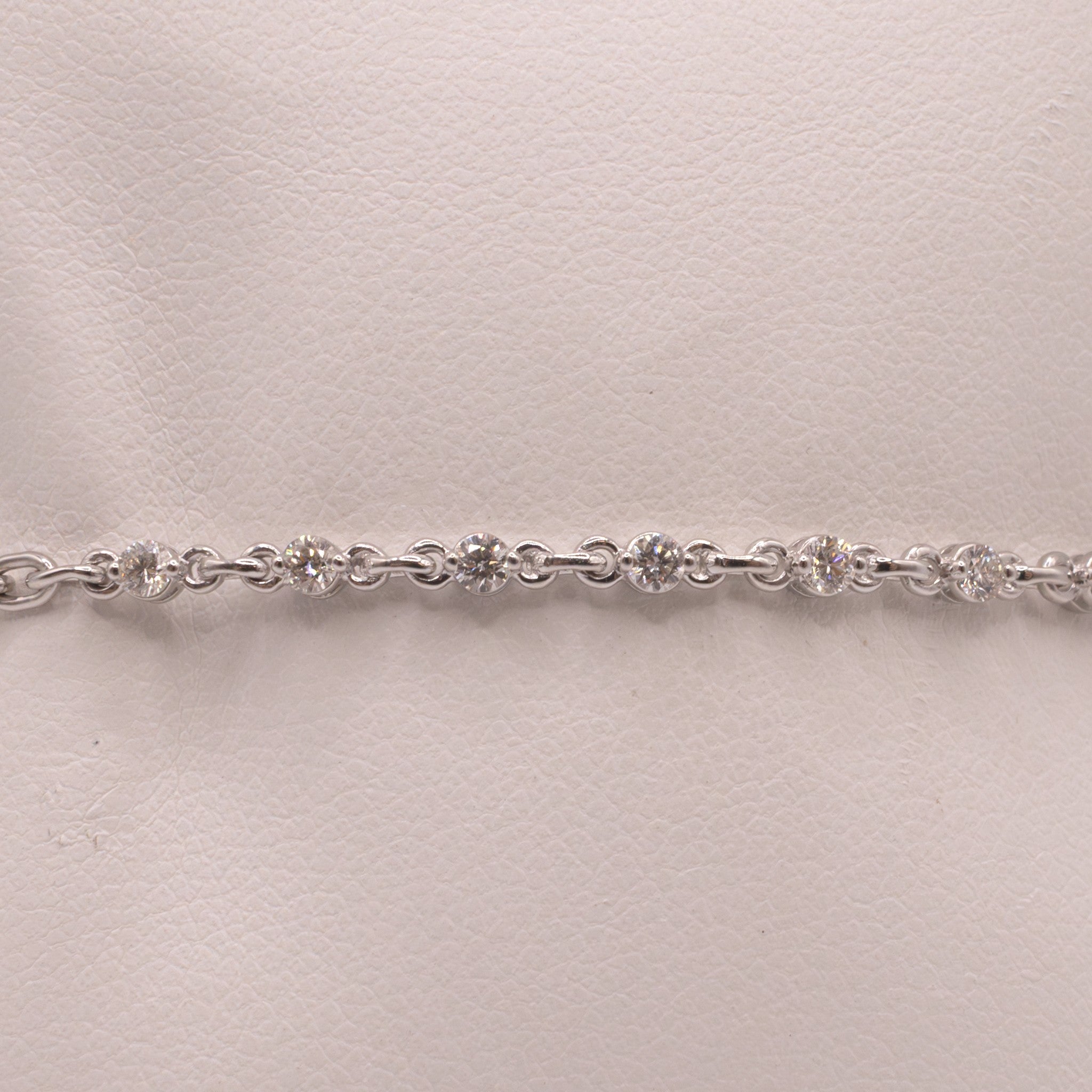 14KWG Diamond Chain Link Bracelet