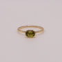 14KYG Peridot Oval Bezel Set RIng