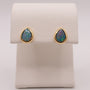 14KYG Opal Pear Shaped Stud Earrings