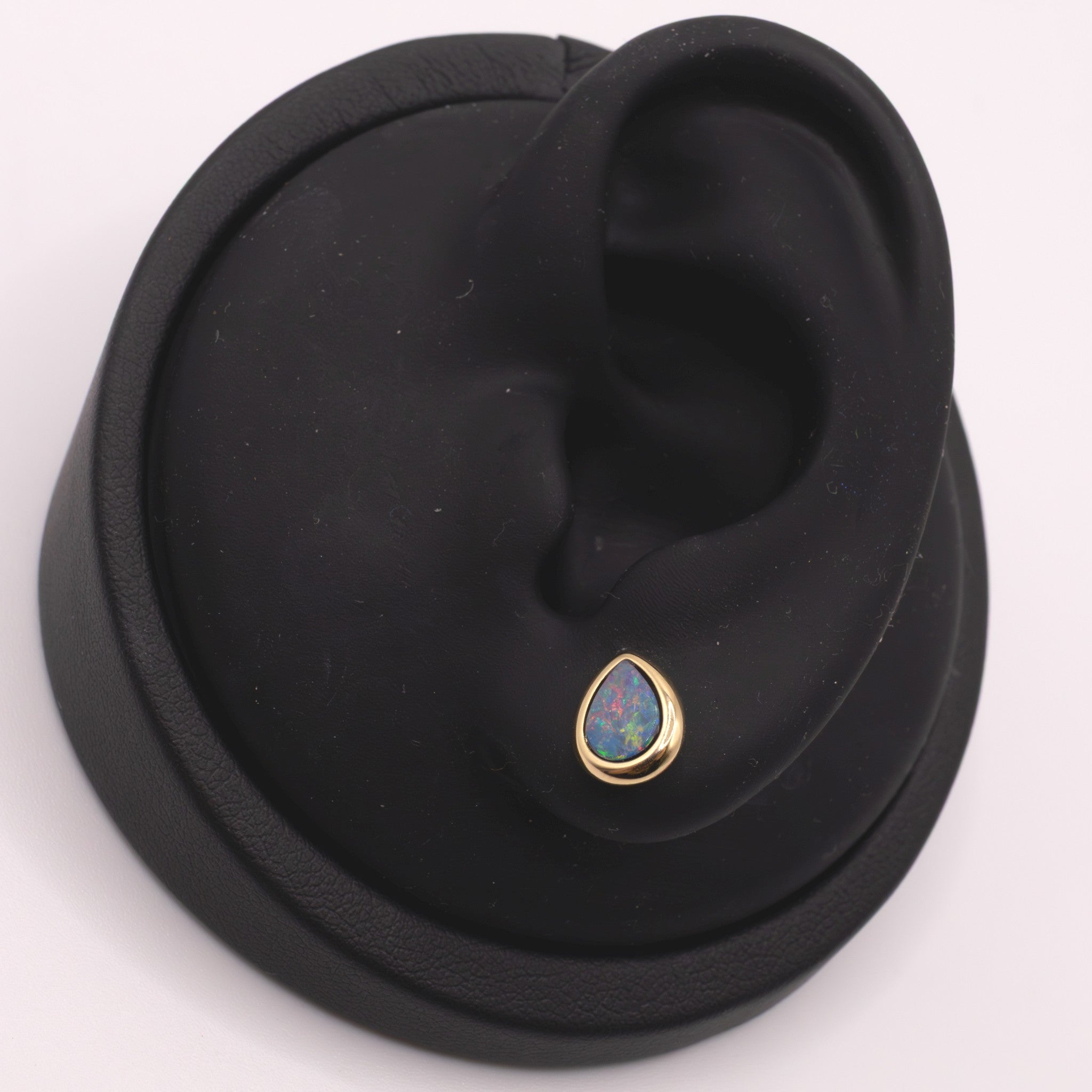 14KYG Opal Pear Shaped Stud Earrings