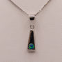14KWG Opal Flush Set Triangle Pendant