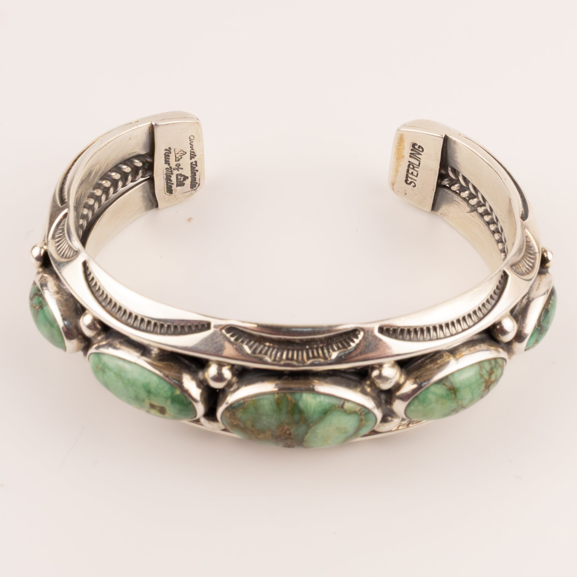 Sterling Silver Turquoise 5-Stone Cuff Bracelet