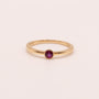 14KYG Ruby Round Bezel Set Ring