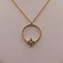 14KYG Diamond Rope Circle Necklace