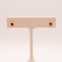 14KYG Ruby Bezel Set Studs