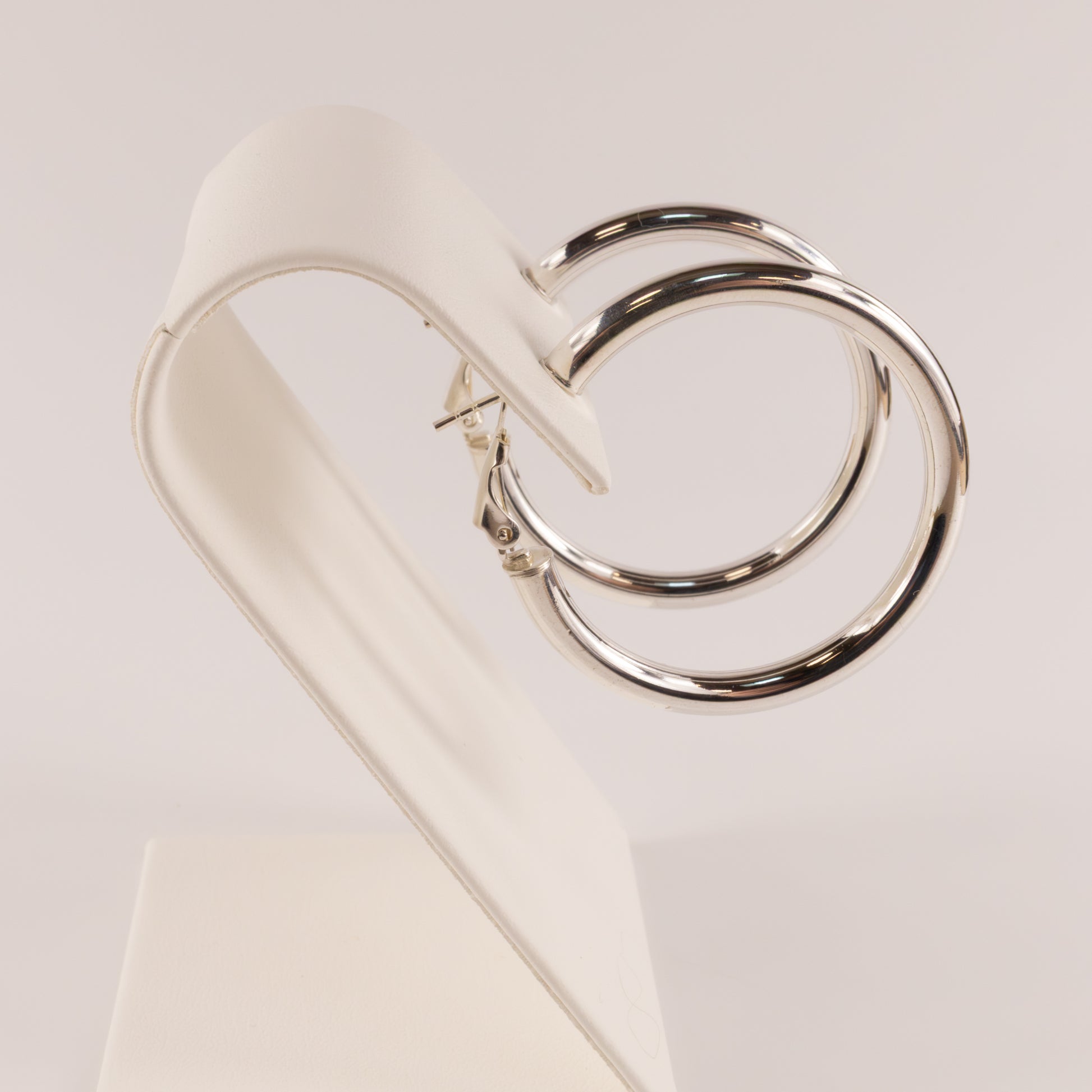Sterling Silver 40x4mm Tube Hoop Earrings