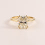 14KYG Radiant Diamond 2.18ct Solitaire Engagement Ring