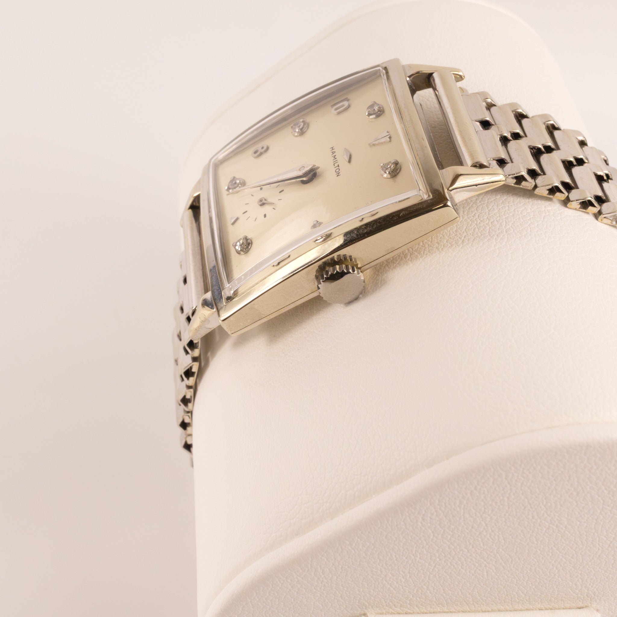 14KWG Vintage Hamilton 1960s Diamond Dial Manual Watch