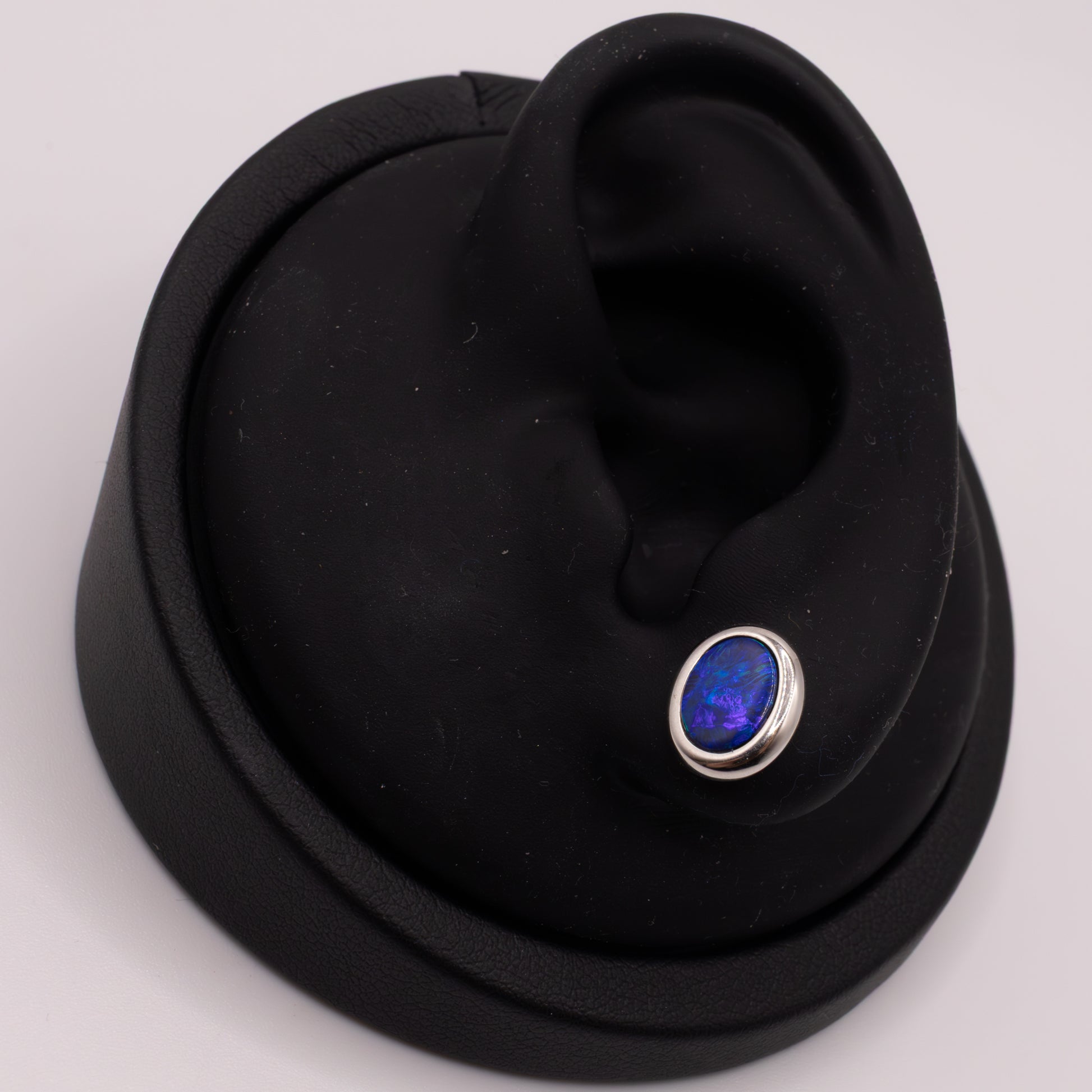 14KWG Opal Oval Shaped Stud Earrings