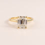18KYG Emerald Cut Diamond 2.50ct Solitaire Engagement Ring
