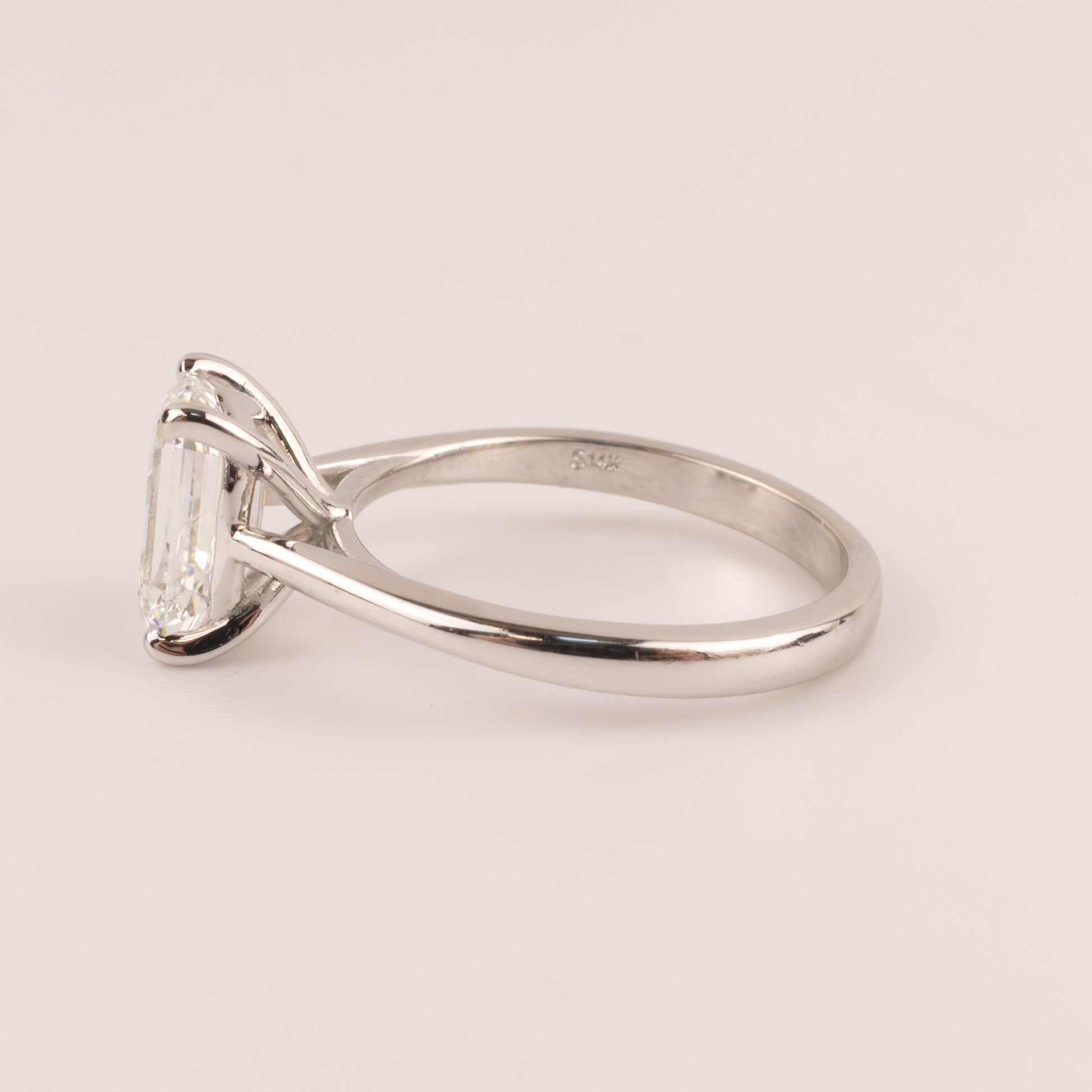 14KWG Emerald Cut Diamond 2.01ct Solitaire Engagement Ring