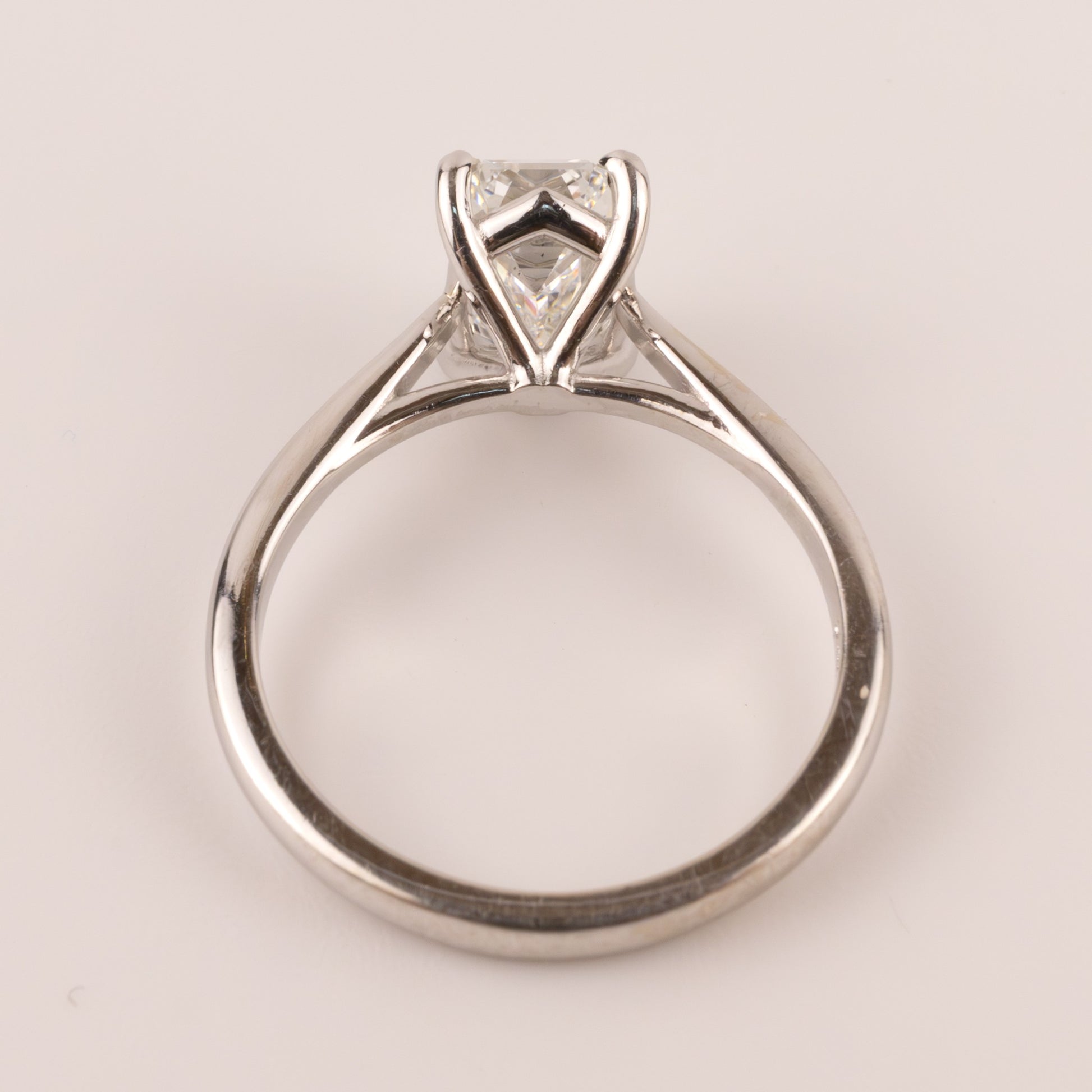 14KWG Emerald Cut Diamond 2.01ct Solitaire Engagement Ring