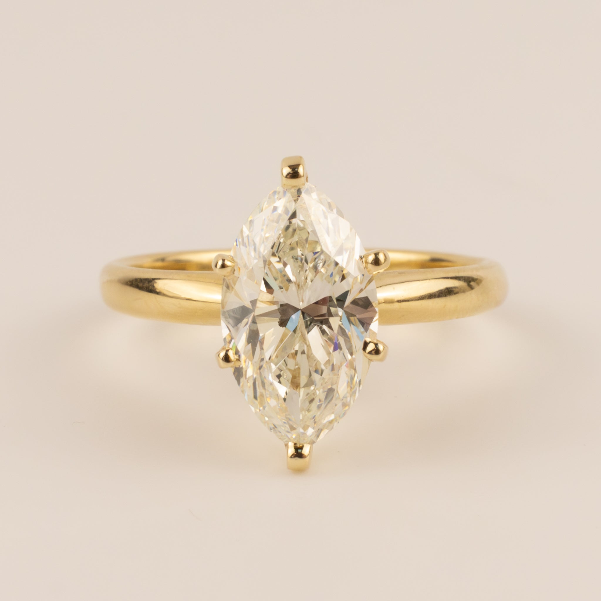 14KYG Marquise 2.25ct Diamond Solitaire Engagement Ring