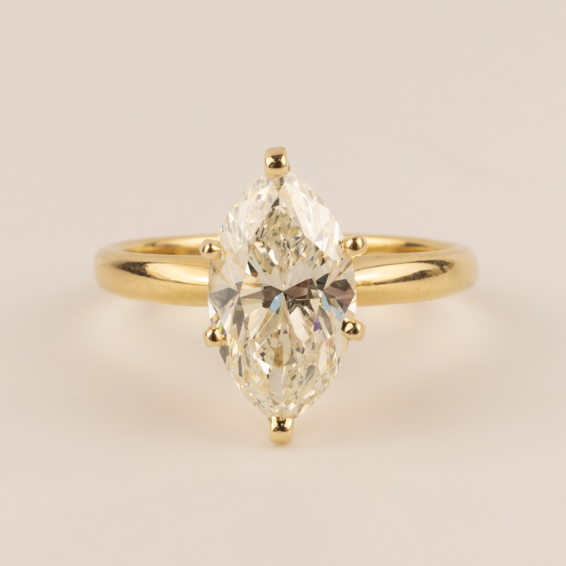 14KYG Marquise 2.25ct Diamond Solitaire Engagement Ring