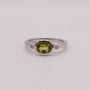 14KWG Peridot and Diamond Ring