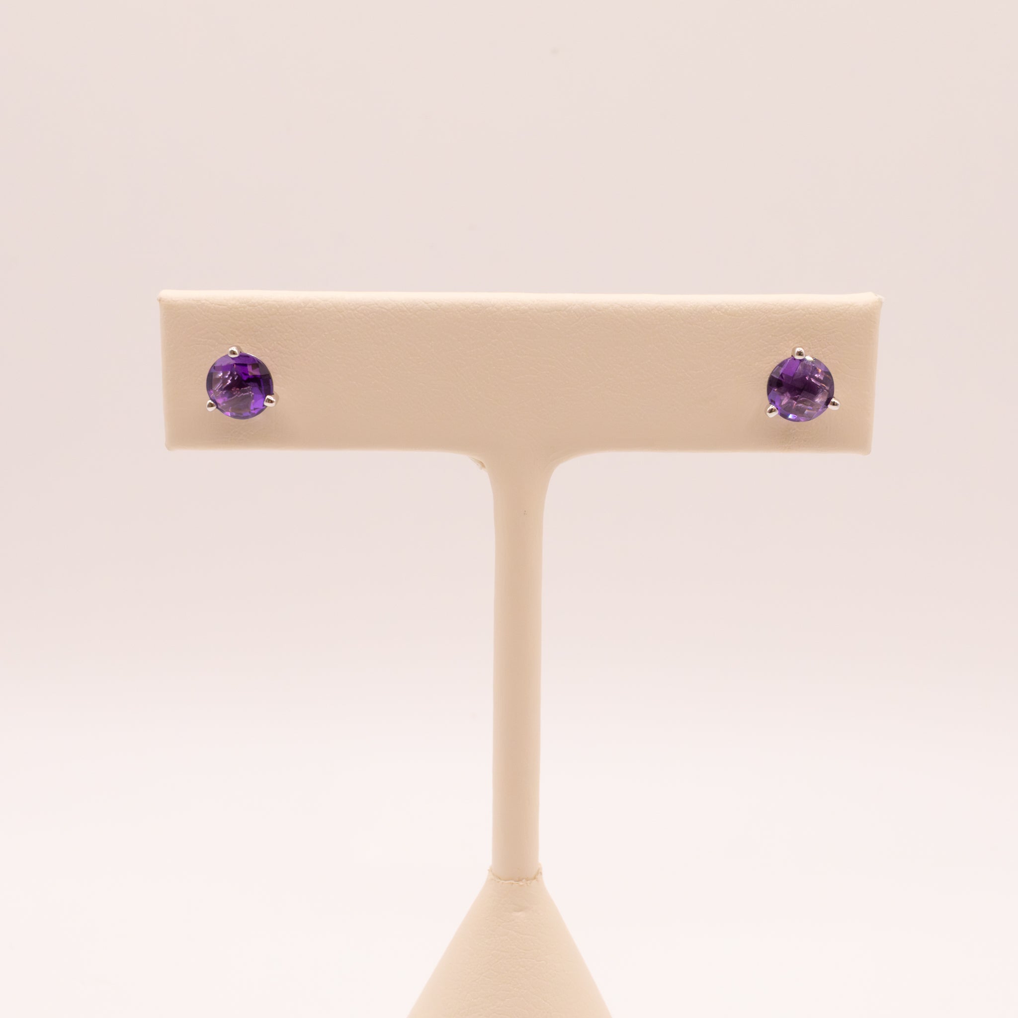 14KWG Amethyst Martini Studs
