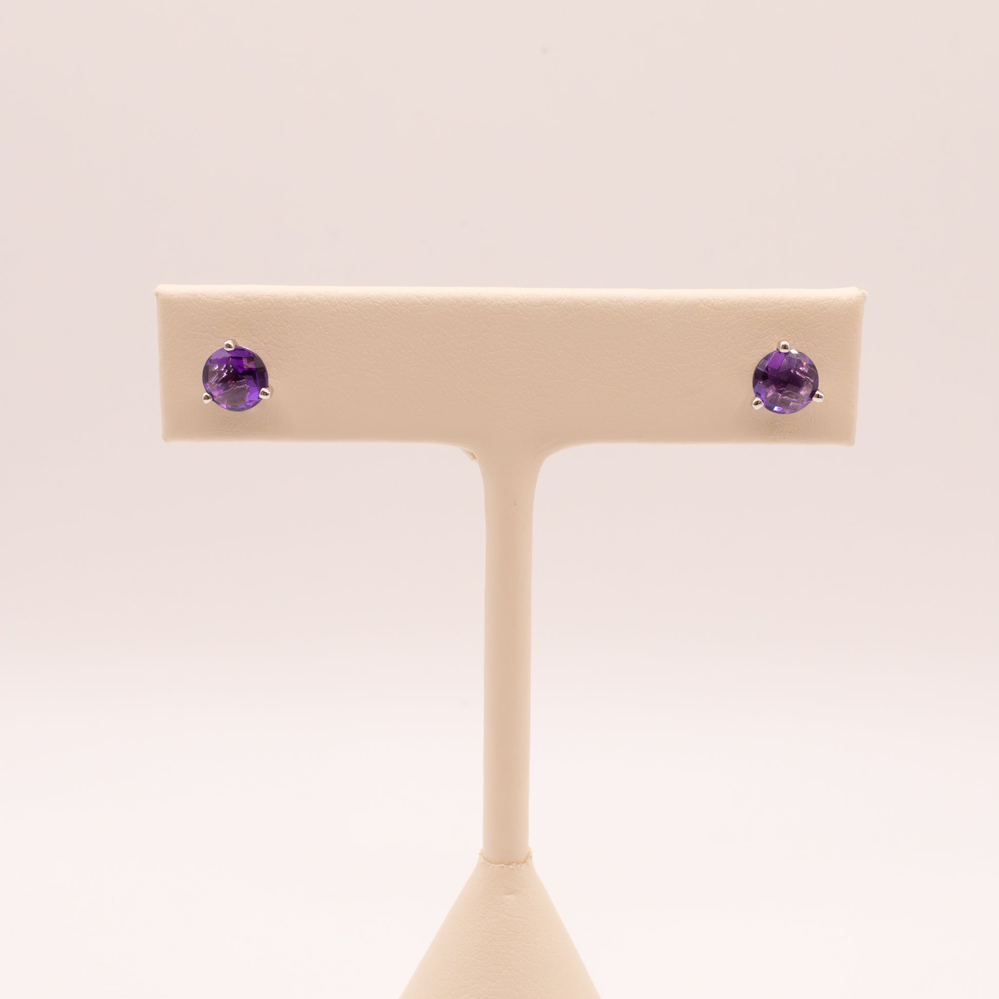 14KWG Amethyst Martini Studs