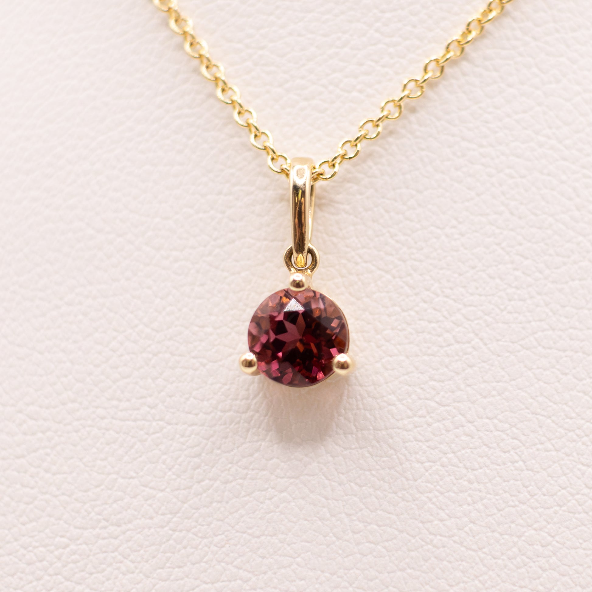 14KYG Pink Tourmaline Pendant