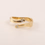 14KYG Diamond Tapered Bypass Euro Shank Ring