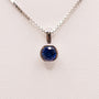 14KWG Blue Sapphire Bezel Set Pendant