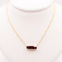 14KYG Garnet East West Necklace