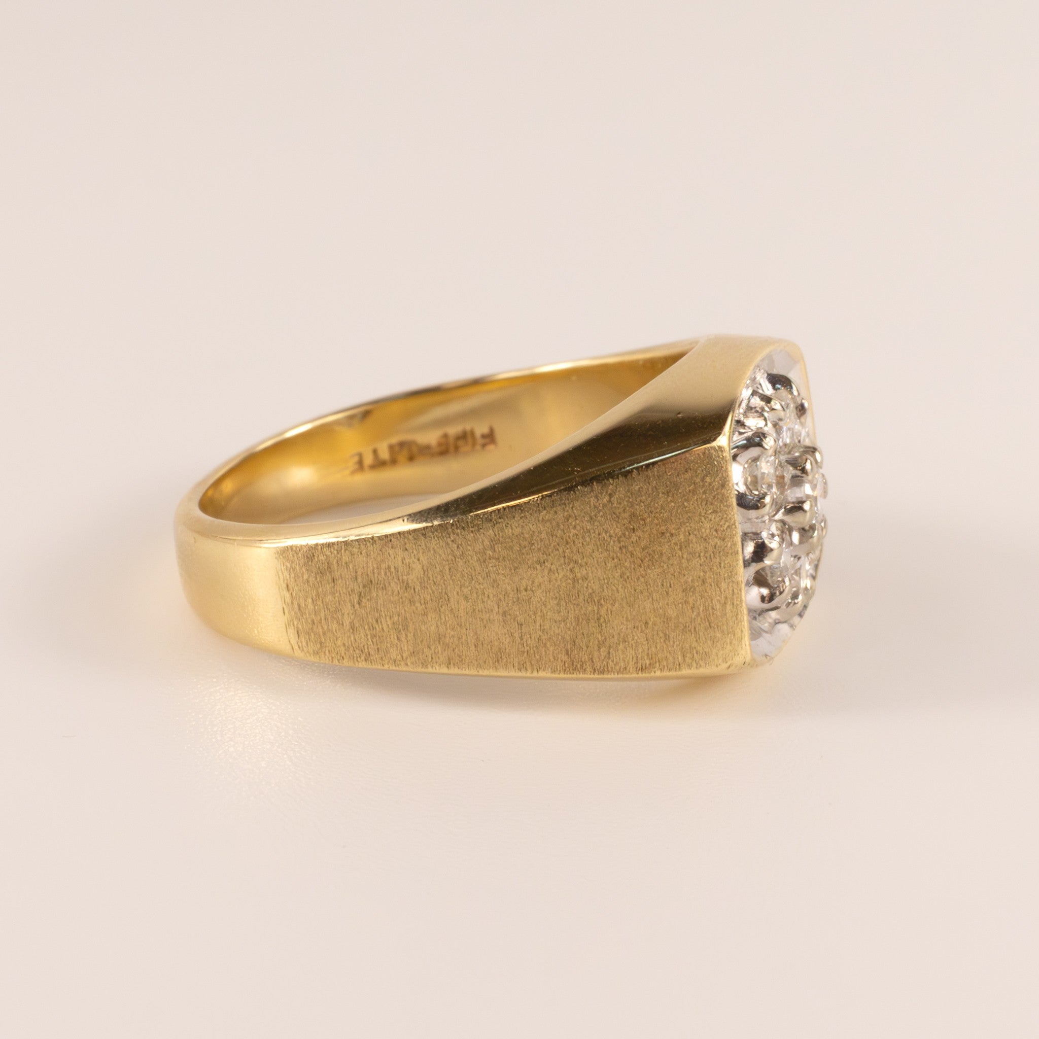 14KTT Diamond 0.50cttw Cluster Mens Ring