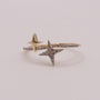 14KYG Diamond Double Star Ring