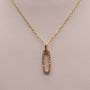 14KYG Diamond Oval Paper Clip Necklace