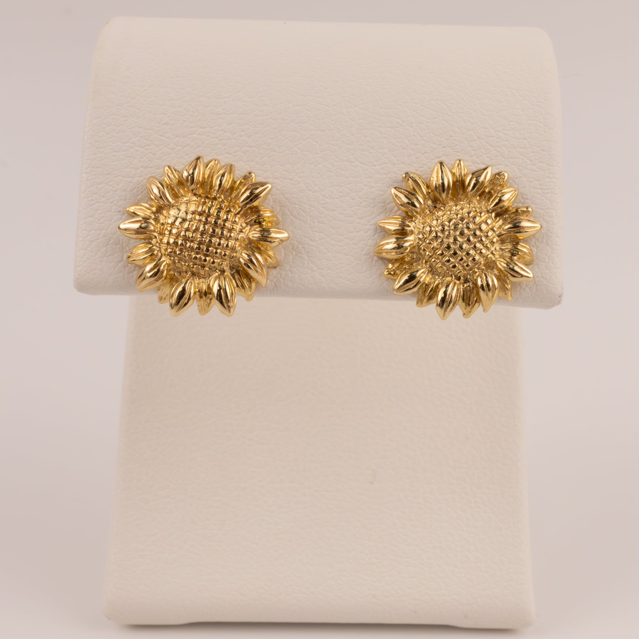 14KYG Sunflower Stud Earrings