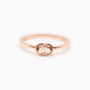 14KRG Morganite Bezel Set Ring