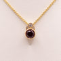 14KYG Ruby and Diamond Pendant