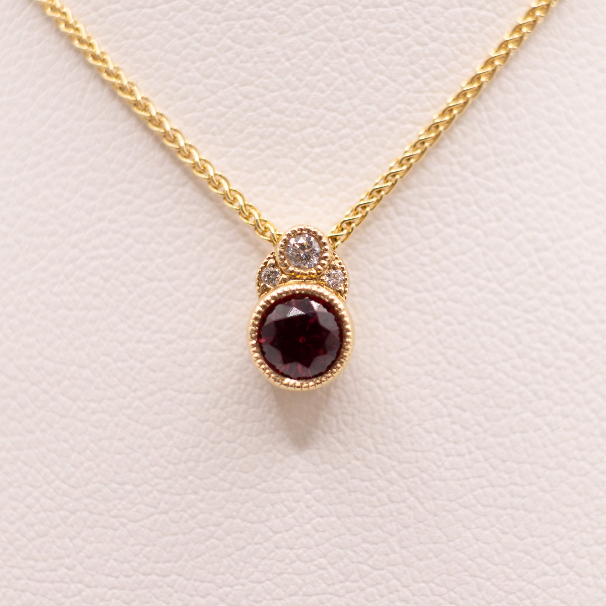 14KYG Ruby and Diamond Pendant