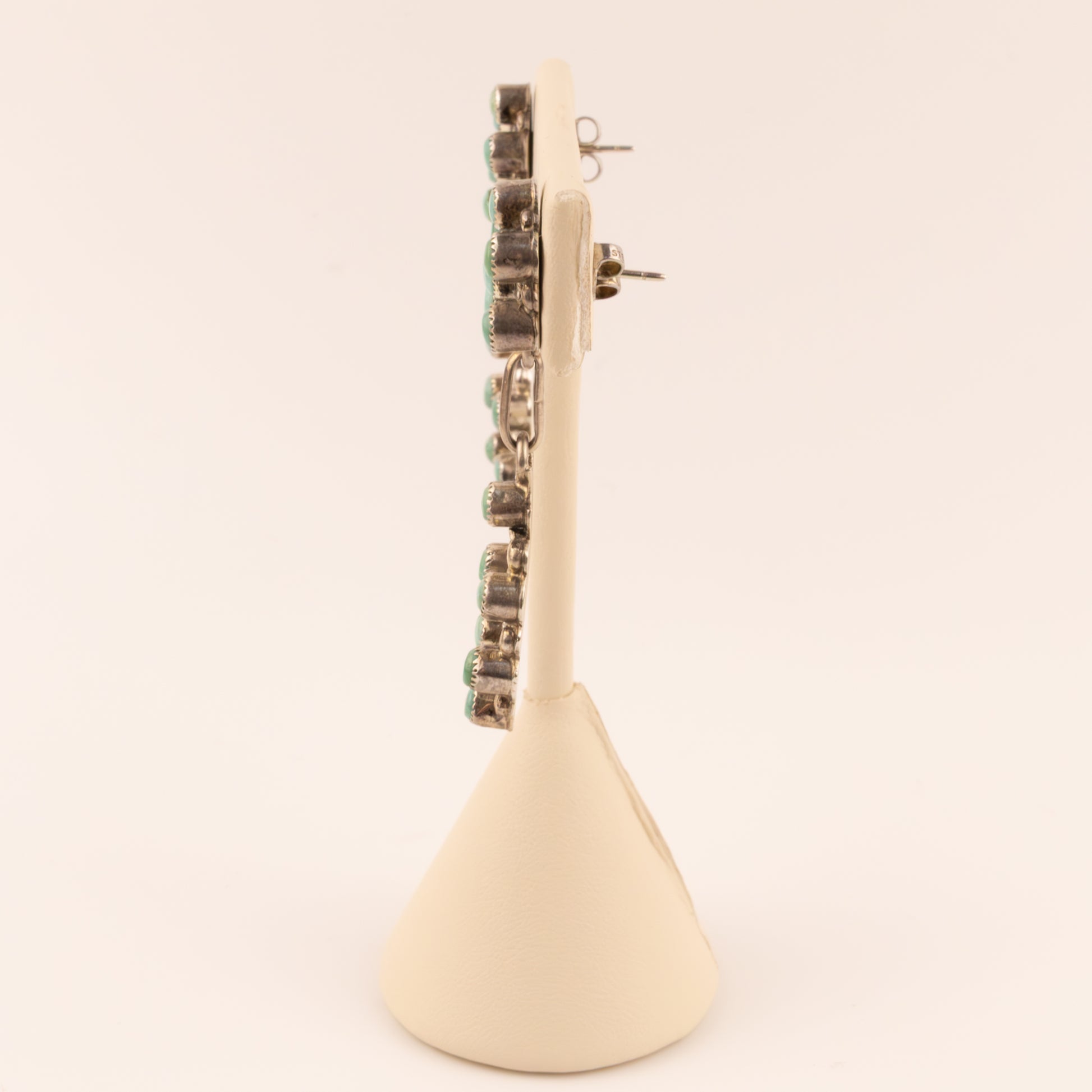 Sterling Silver Turquoise Rope Dangle Earrings