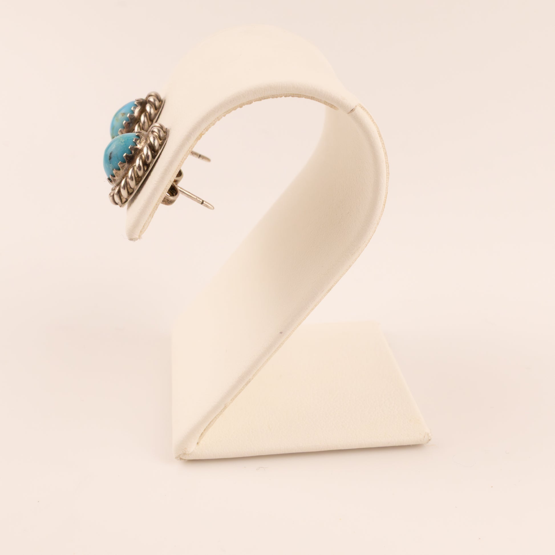 Sterling Silver Turquoise Oval Stud Earrings