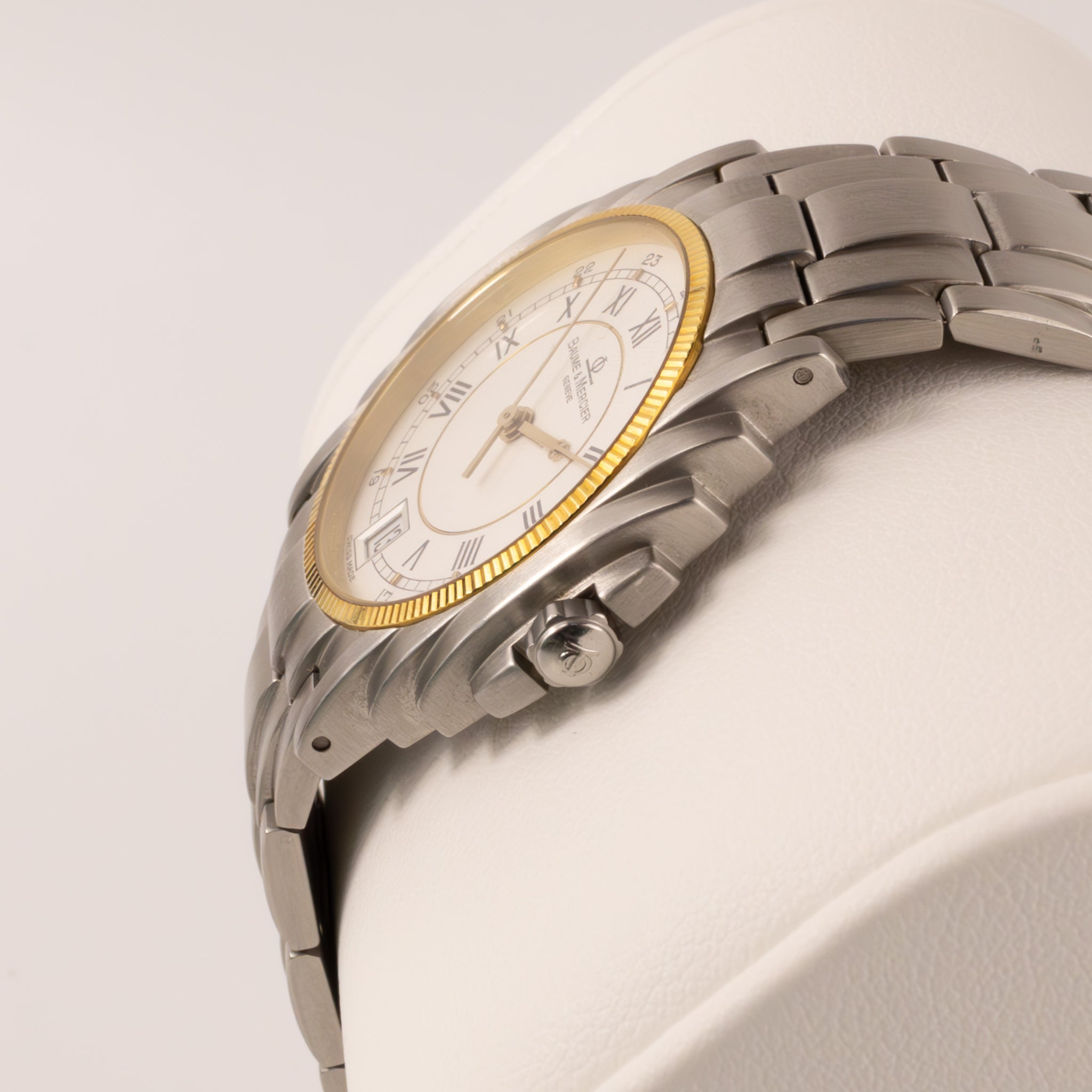 Baume & Mercier Shogun Vintage 1990s Stainless Steel and 18KYG Watch