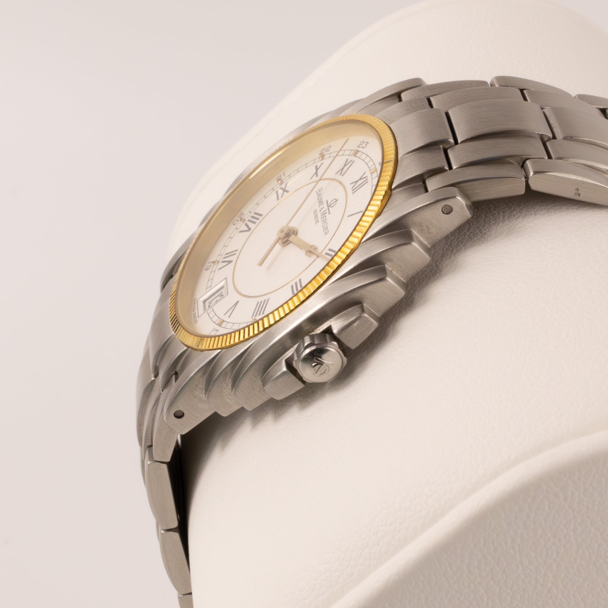 Baume & Mercier Shogun Vintage 1990s Stainless Steel and 18KYG Watch