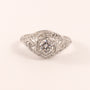 14KWG Diamond Dome Filigree Vintage Reproduction Ring