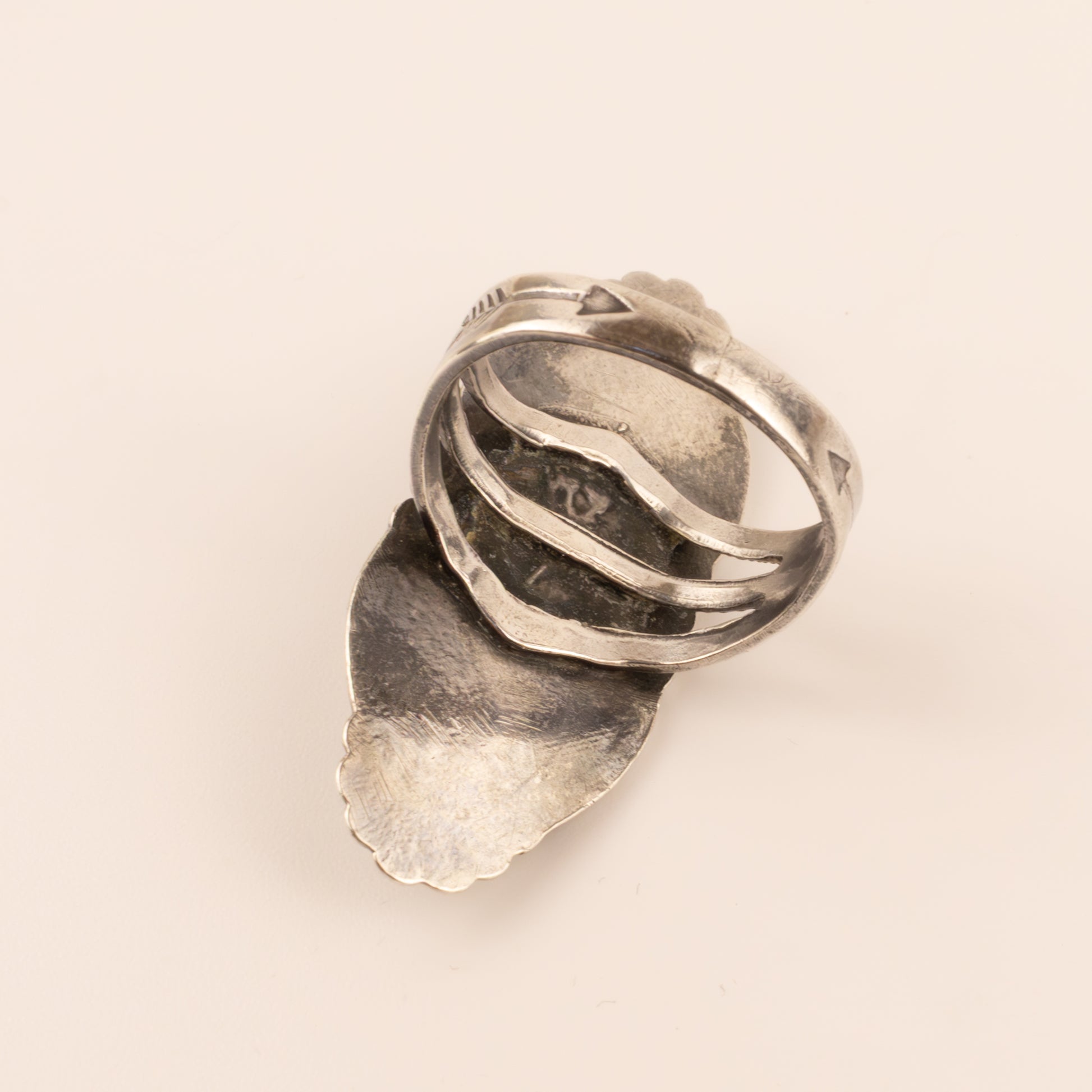 Sterling Silver Turquoise Elongated Oval Ring