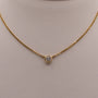 14KYG Diamond Bezel Set Fixed Necklace