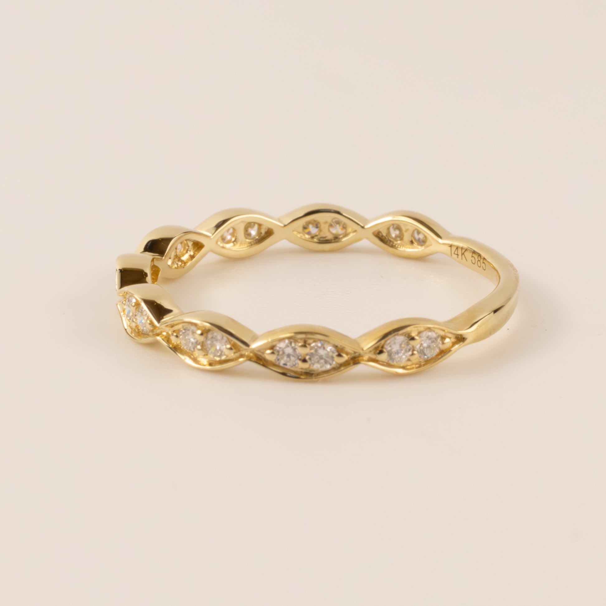 14KYG Marquise Shaped Diamond Band