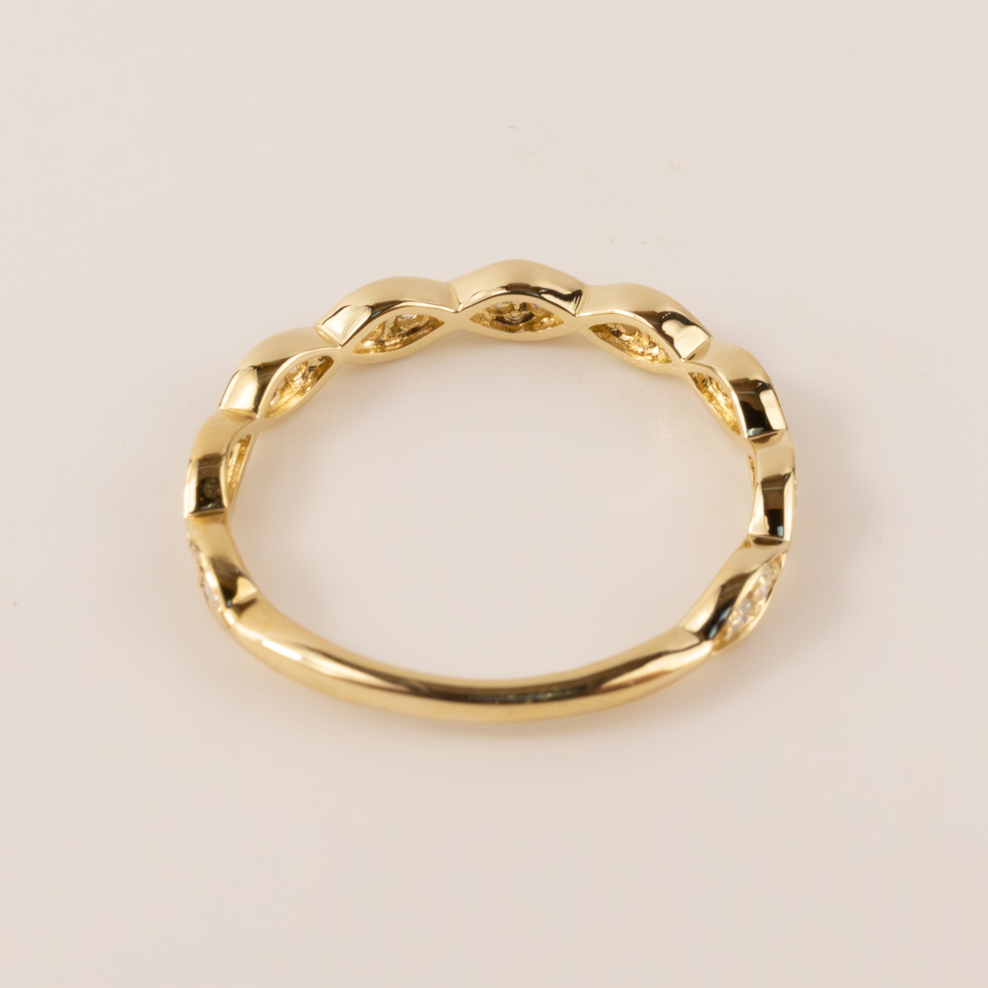 14KYG Marquise Shaped Diamond Band