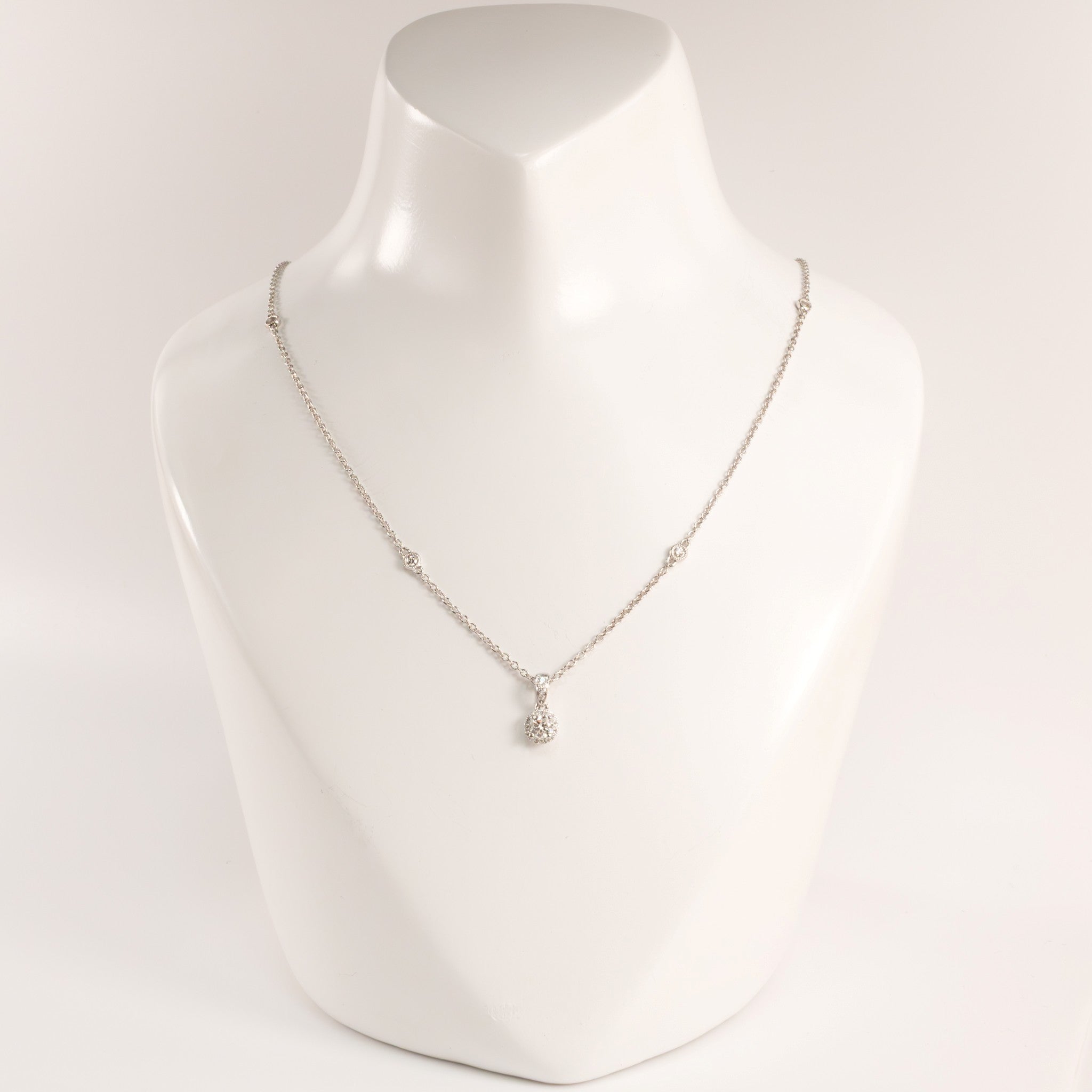 14KWG Diamond on Diamond by the Yard Necklace