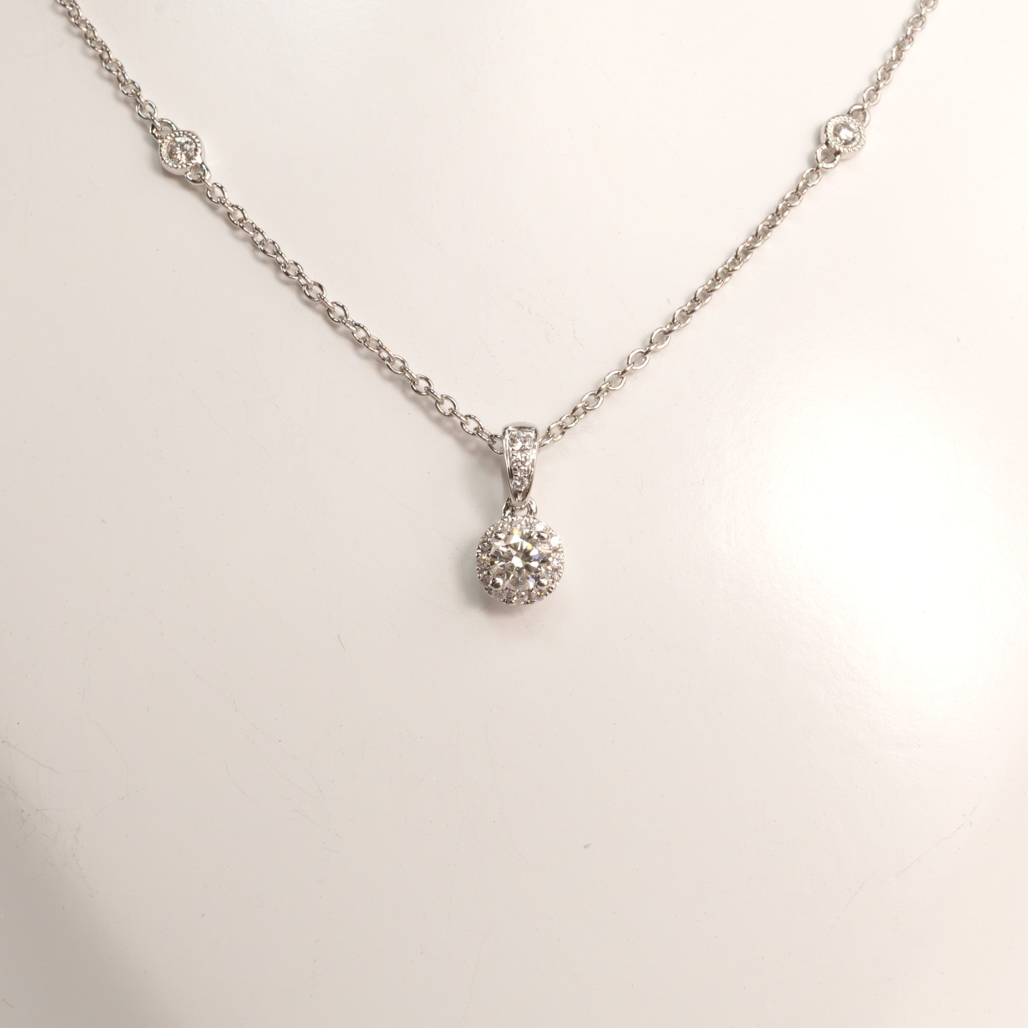 14KWG Diamond on Diamond by the Yard Necklace
