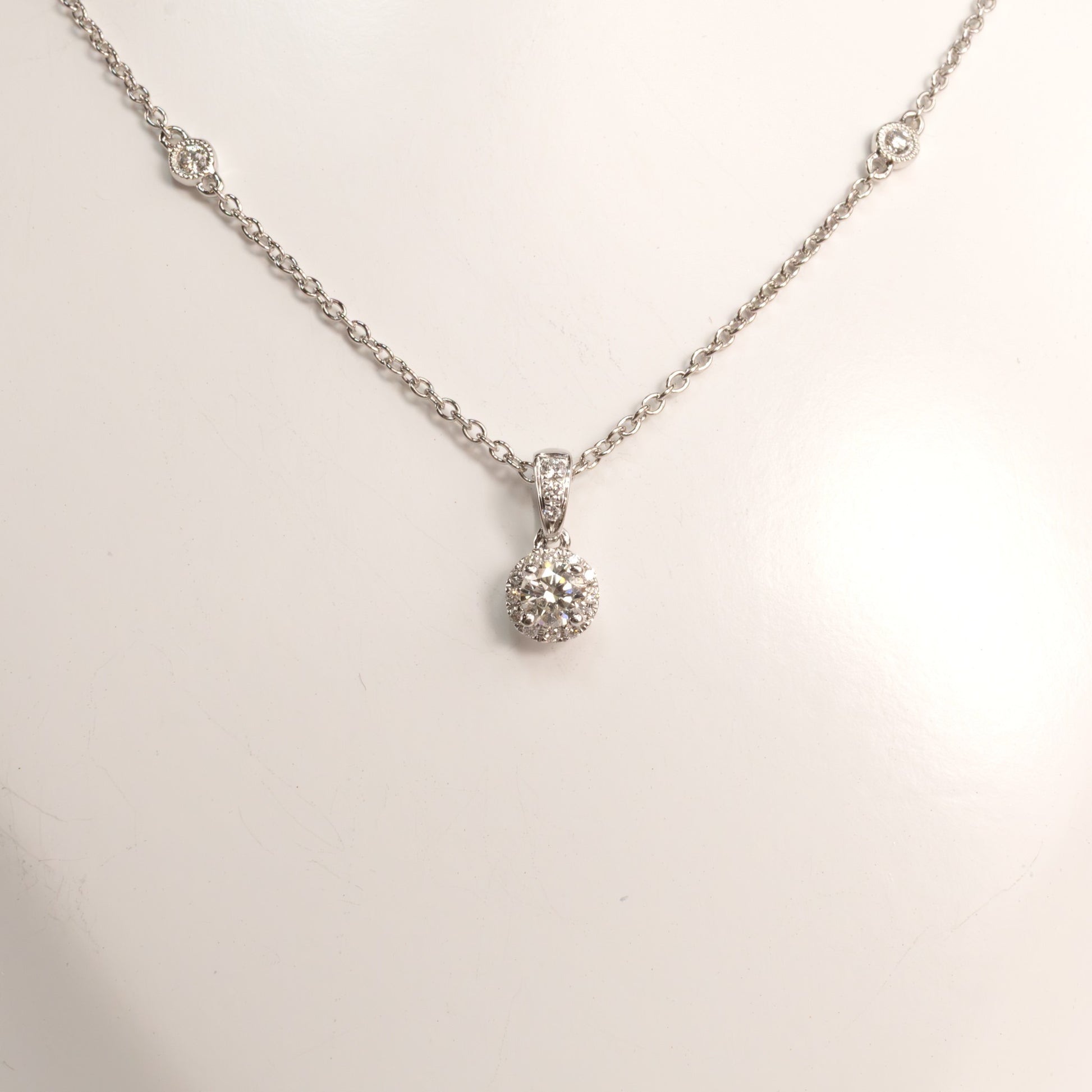 14KWG Diamond on Diamond by the Yard Necklace
